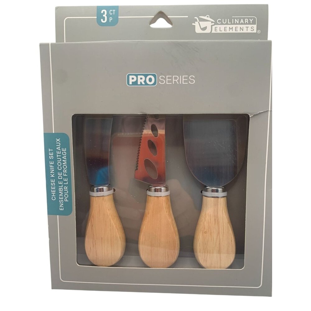 Culinary Elements Pro Series 3-Piece Cheese Knife Set